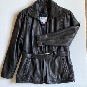 FREE SHIPPING Fox Creek Leather Motorcycle Coat